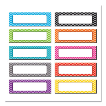 Teacher Created Resources Chevron Labels Magnetic Accents, 10 Assorted Colors, 4.75" X 1.5", 20-pack freeshipping - TVN Wholesale